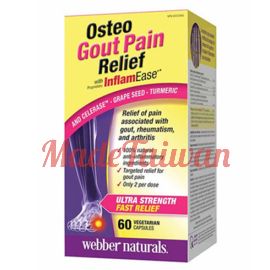 webber naturals Osteo Gout Pain Relief with InflamEase Capsules 60count