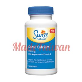 Swissnatural Coral Calcium with Magnesium and Vitamin D 180mg 90caplets